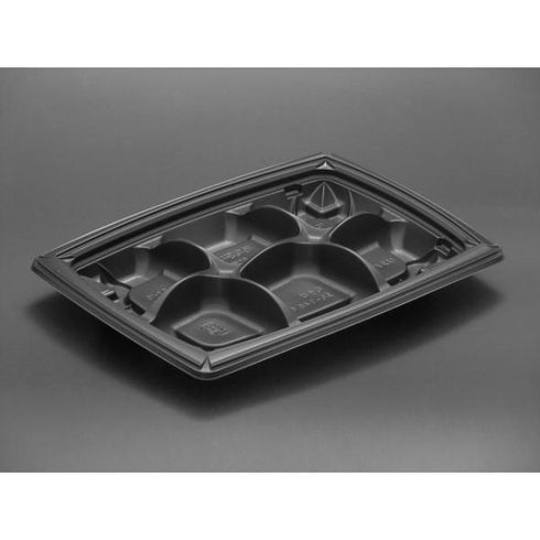 【蓋付き】バイオデリカ むすび20-14B6S(黒) 【本体800枚・蓋800枚セット】